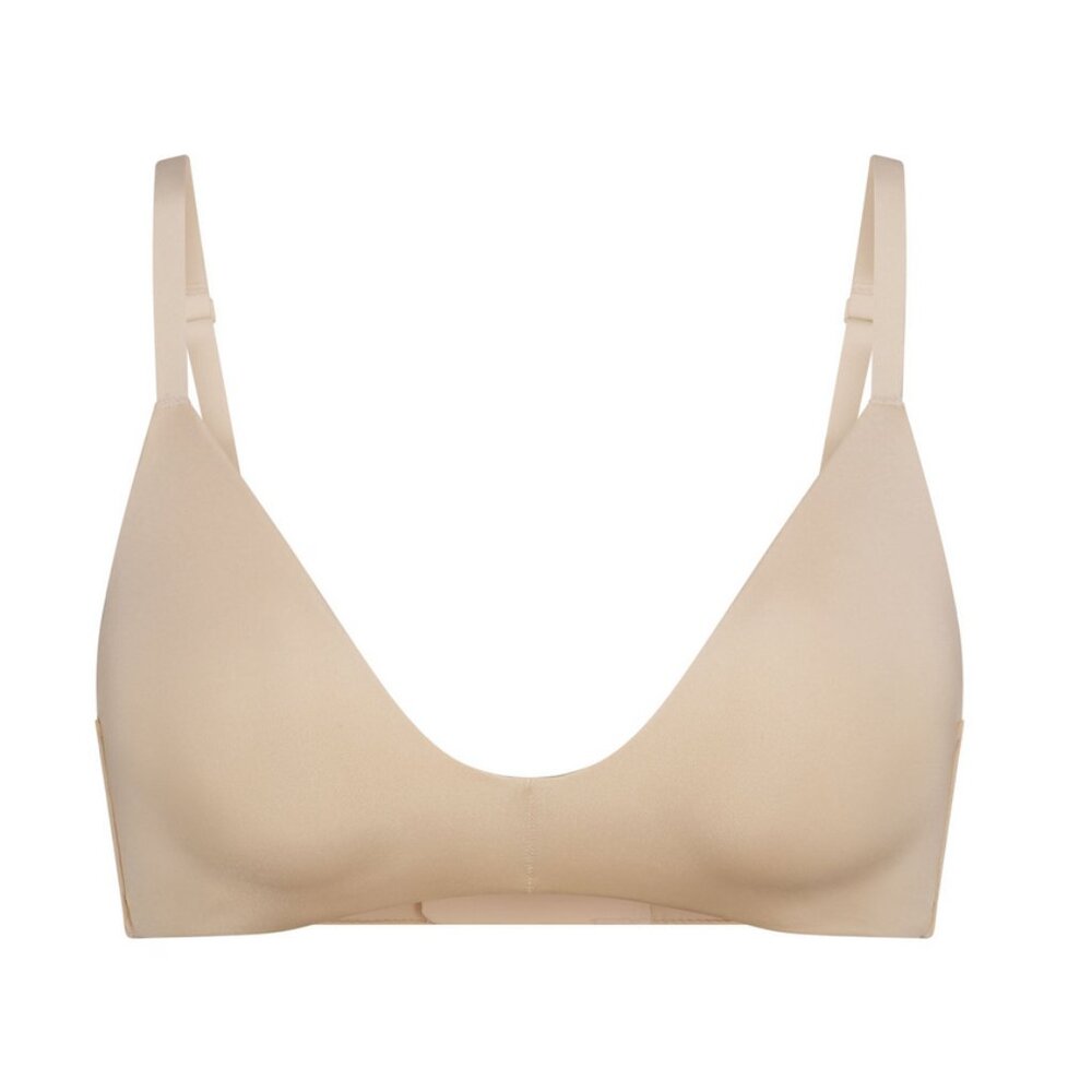SKIMS Wireless Form T-Shirt Demi Bra in Sand Size 38C NWT $50